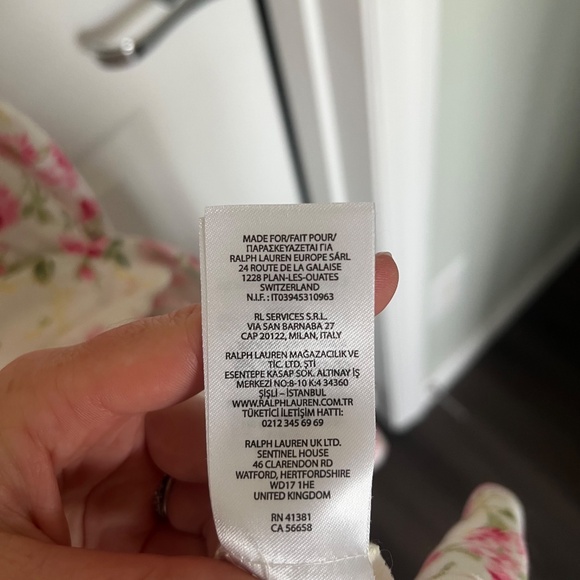 POLO RALPH LAUREN Elizabeth Floral Dress 2 Sweet Pea Garden Party Linen - Picture 13 of 14